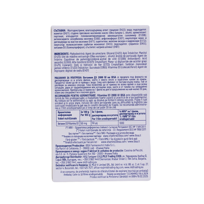 VITAMINA D3 IBSA 2000 UI cutie cu 30 filme ODF