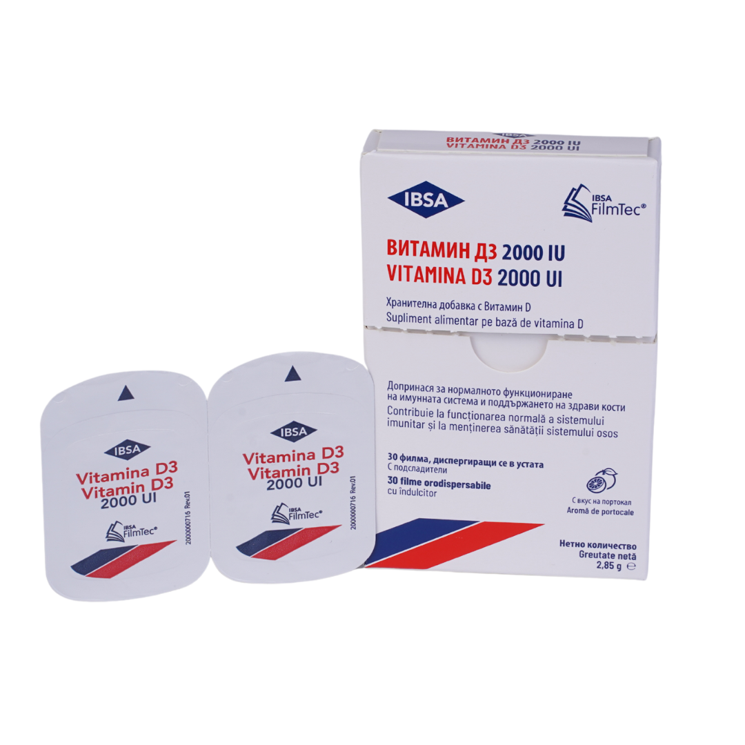 VITAMINA D3 IBSA 2000 UI cutie cu 30 filme ODF