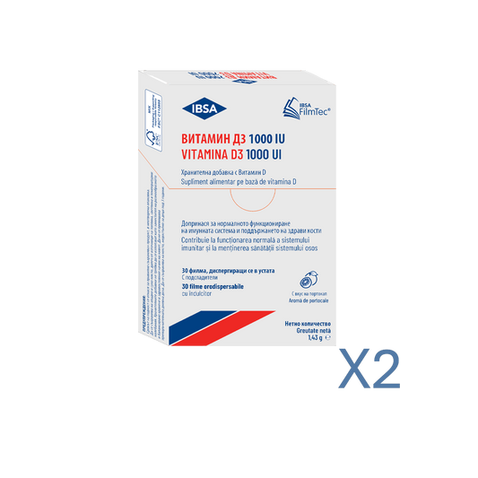 Pachet VITAMINA D3 IBSA 1000 x2