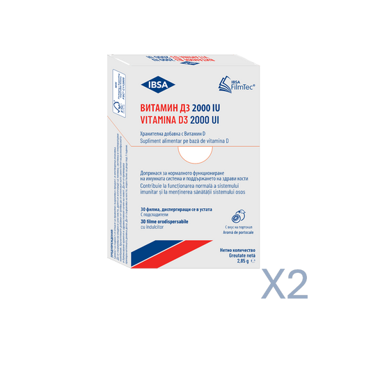 PACHET VITAMINA D3 IBSA 2000 UI x2