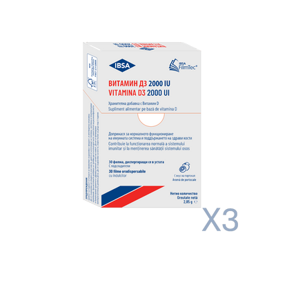 PACHET VITAMINA D3 IBSA 2000 UI x3
